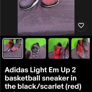 Adidas Kids Sneakers Black and Scarlet